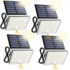 SUPERDANNY Solar Outdoor Flood Lights with 113 Bright LEDs, Motion