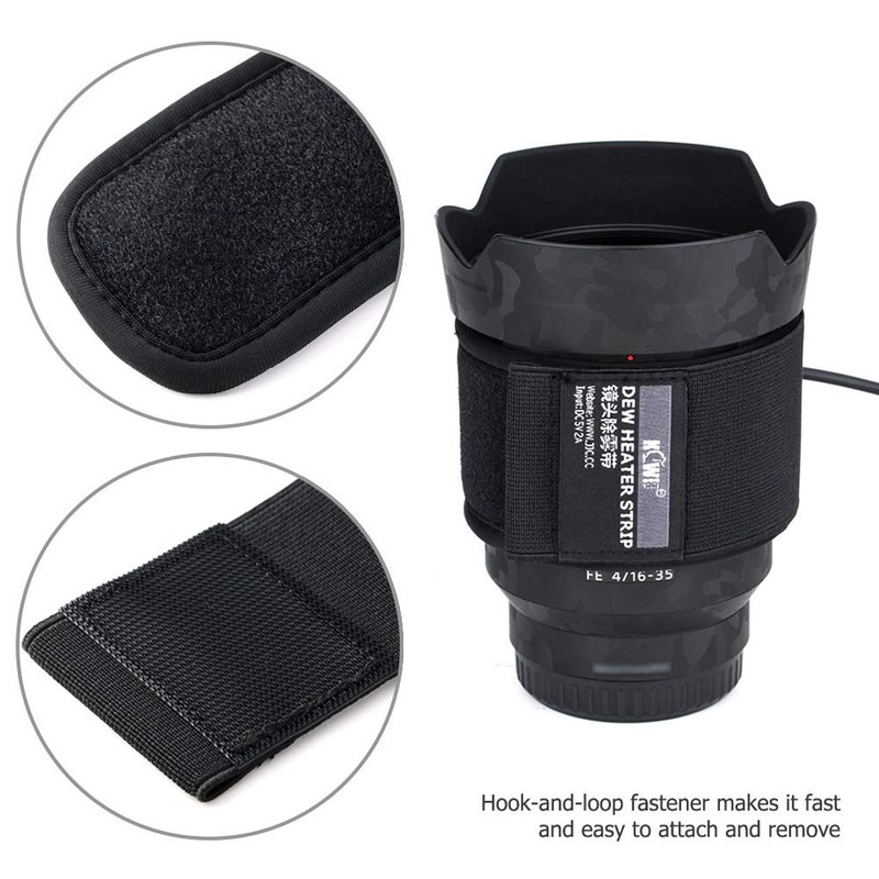 Kiorafoto USB Lens Heater Warmer, Dew Heater Strip, Temperature Regulator,