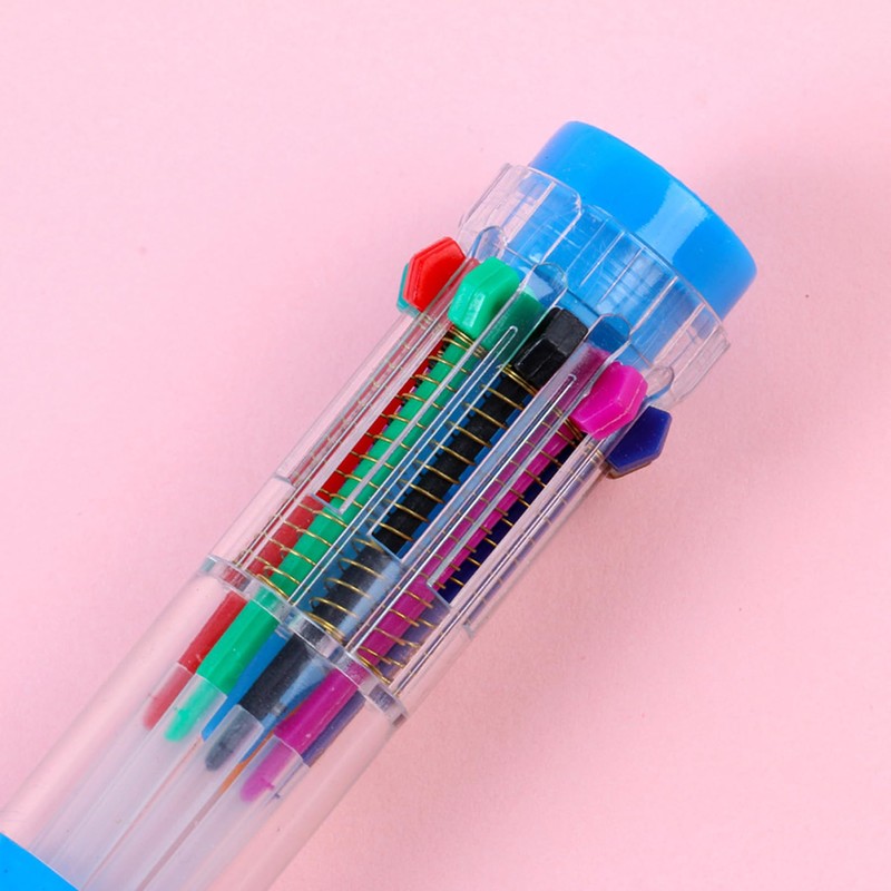 HeTaoCat Multicolor Pens 3 Pack 0.5mm 10-in-1 Retractable Ballpoint Pens