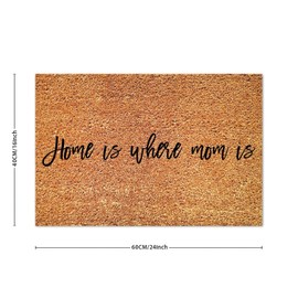 DecStic Home is Where Mom is Coir Doormat Bible Verse Door Mats Farmhouse Thick Durable Non Slip Mat for Entry Garage Patio High Traffic Areas 16x24in