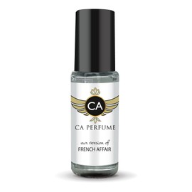 CA Perfume Impression of French Affair For Women & Men Replica Fragrance Body Oil Dupes Alcohol-Free Aromatherapy Sample Travel Size Concentrated Long Lasting Attar Roll-On 0.14 Fl Oz/4ml-X1