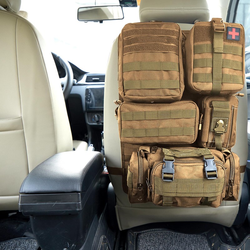 Universal Tactical Seat ​Back Organizer Vehicle Molle Panel Organizer Storage