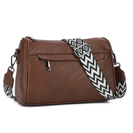 KL928 Sling Bag for Women Crossbody Purses Shoulder Clutch Wrist Bags with 2 Adjustable Straps,Chestnut Brown