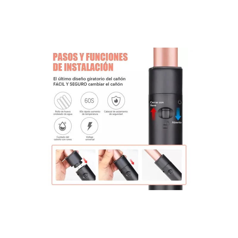 Rizadora Cabello Cerámica Profesional Salón Belleza 5 En 1