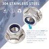 M8 Nylon Flange Nuts, 20-Pack 304 Stainless Steel Nylon Insert