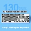 130 Pcs Raised Silicone Keyboard Sticker for Long Nails Typing