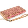 styleBREAKER 02040148 Women's Cork Purse with Geometric Metallic Prism Pattern