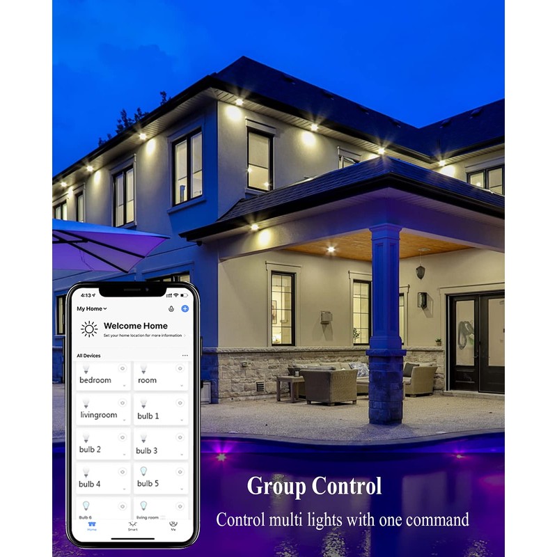 CMARS Smart Light Bulbs E12 Base, Candelabra LED Bulbs Compatible