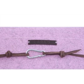 Ringbuch Filz rosa A5 Notizbuch Ringordner PERSONALISIERT Name Kalender Leder Geschenk Abschluss Schule Abitur Ausbildung Studium Karabiner lässig 2,2cm, 2 Ringe