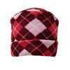 Pink Red White Argyle Print Polar Fleece Scarf Glove &