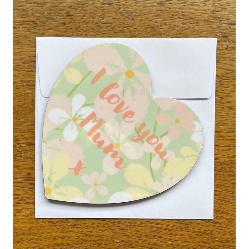 I Love You Mum Heart-shaped Novelty Coaster - Feel Good