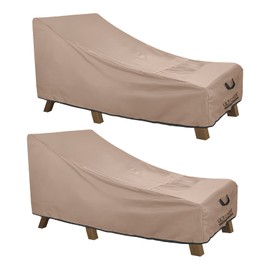 ULTCOVER Waterproof Patio Lounge Chair Cover Heavy Duty Outdoor Chaise Lounge Covers 2 Pack - 68L x 30W x 30H inch