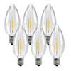 612 Vermont Shatterproof LED Window Candle Replacement Bulbs, Warm White