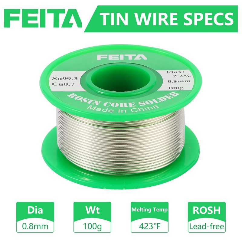 FEITA Sn99.3-Cu0.7 Lead Free Tin Rosin Core Solder Wire for