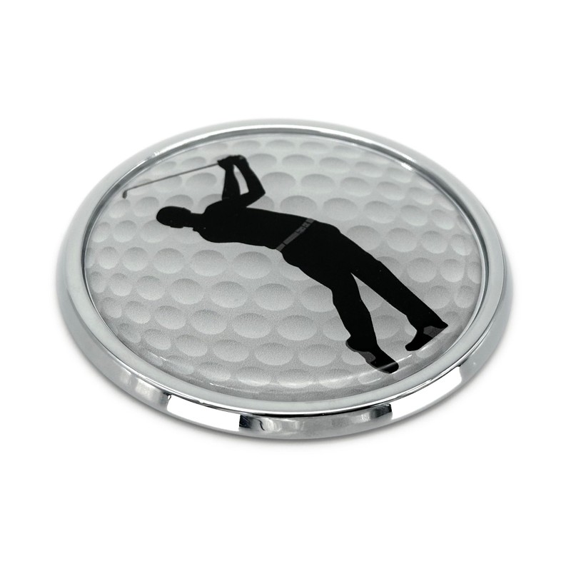 Elektroplate Golfer Swing All Metal Emblem for Automotive | Car