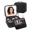 Maletin Estuche De Maquillaje Con Espejo Y Luz Led 3