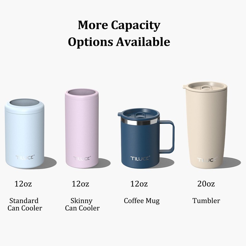 TILUCK 20 oz Insulated Coffee Tumbler with BPA-Free Lid