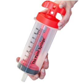 Paint Syringe Large 500ml with Lid, Wide Nozzle for Thick Liquids, Ergonomic Handle, Mess-Free Paint Dispenser, Precise Application Tool for Wall Paint, DIY Painting, Arts & Crafts, Home Improvement