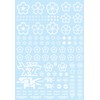 Hikyu Parts SKR-1C-WHI Cherry Blossom Decal, White, 1 Sheet, Plastic