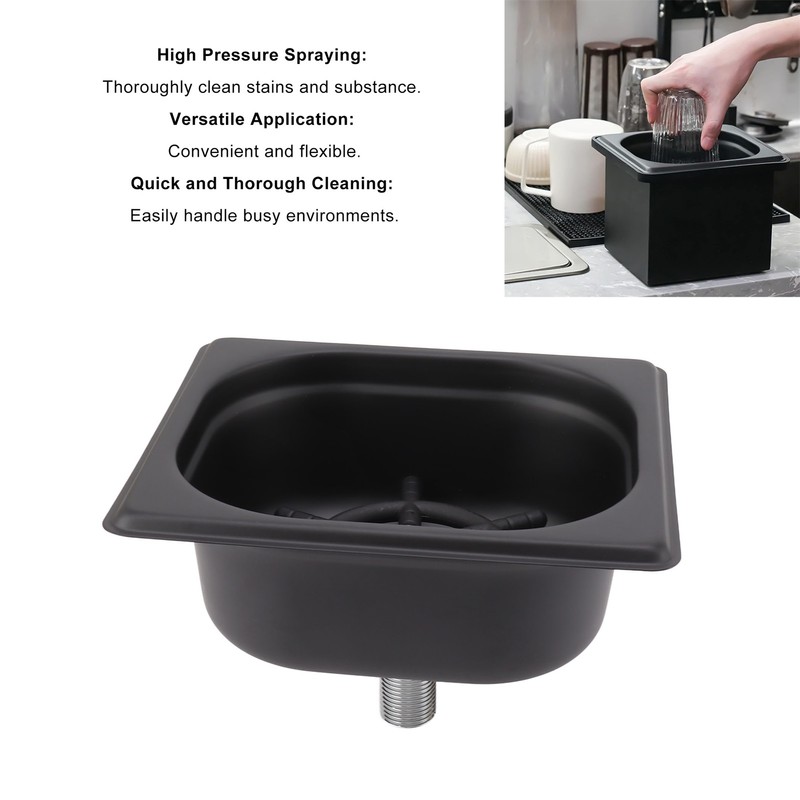 Glass Rinser Cup Washer Powerful Stainless Steel One Hand Operation