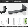 4 Pack Floating Shelf Bracket 6 Inch, Heavy Duty Hidden