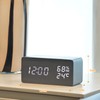 Alarm Clock, Desktop, Digital, Multi-functional, Wood, Qi Wireless Charger, Snooze,