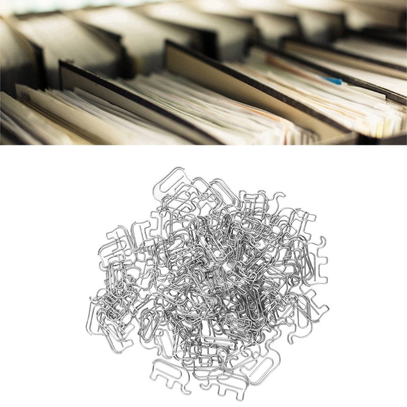 100pcs Paper Clip Cute Elephant Shaped Stainless Steel Paper Clip