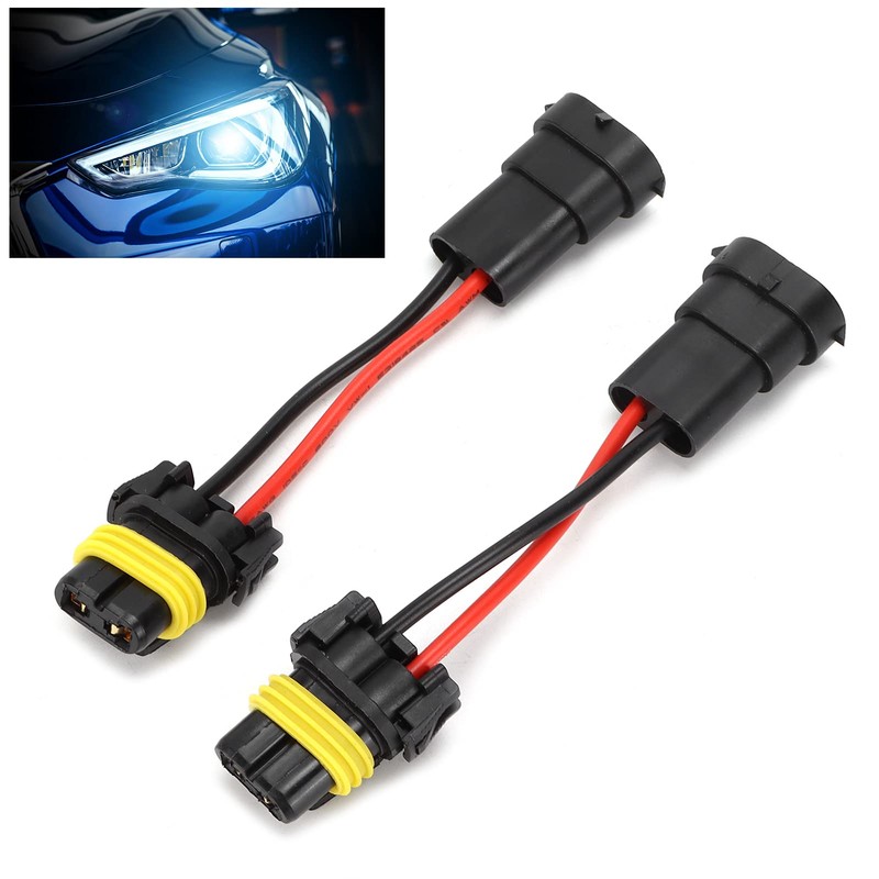 H11 Male to 9005/9006 Female Adapter Headlight Fog Light Plug