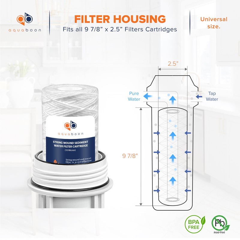 Aquaboon String Wound Water Filter Cartridge - Whole House 10