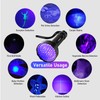 GLOSSDAY UV Flashlight Black Light, 100 LED Black Light Flashlight