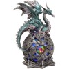 Ebros Dragon Perching On Color Changing LED Orb Night Light
