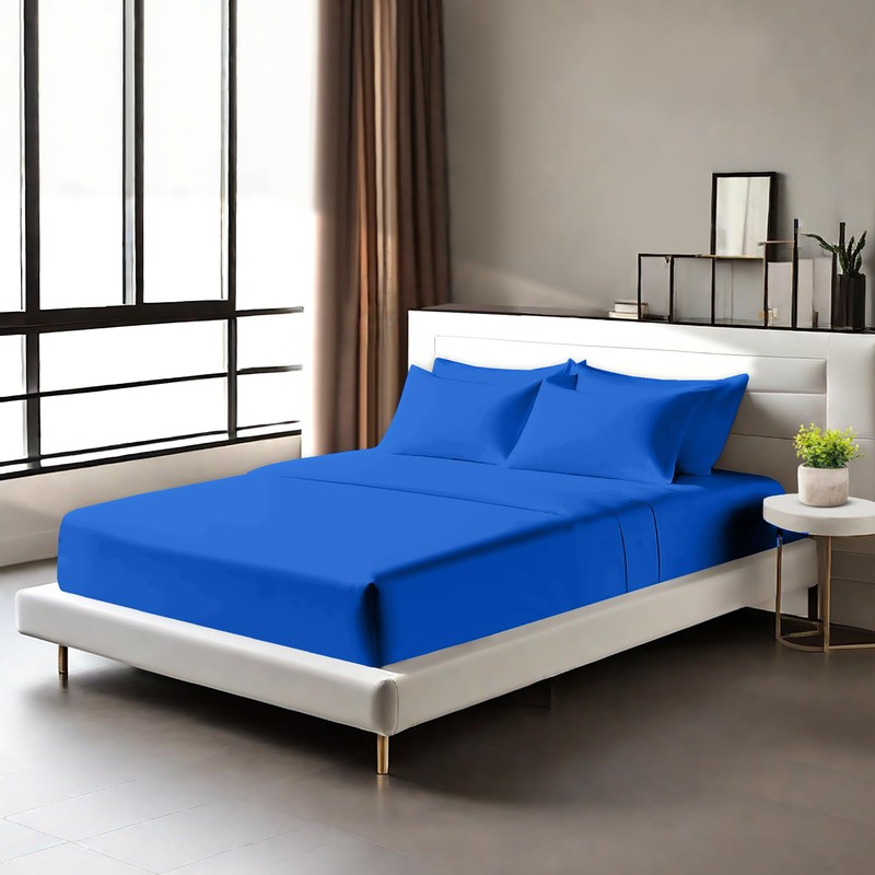 Egyptian Cotton Fitted Sheets 25cm Deep Mattress Pocket 200 Thread