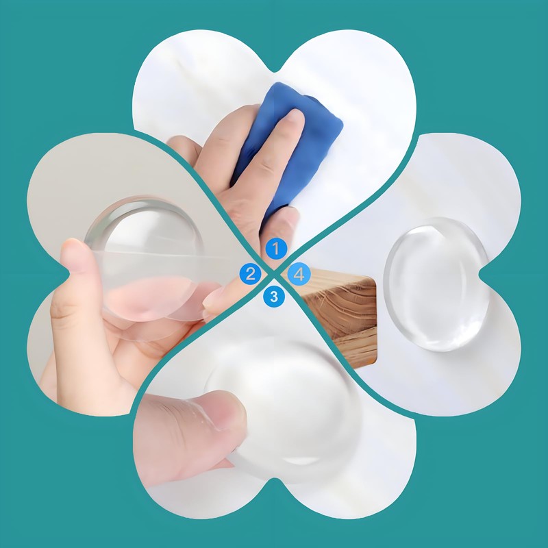 Wall Protectors from Door Knobs-Efbock Silicone Door Stoppers Wall Protector-Premium