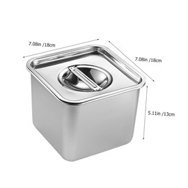 DOITOOL Stainless Steel Taste Cup Stainless Steel Cruet Coffee Bean Container Cruet Pot Sugar Packet Holder Metal Sugar Bowl Containers with Lids Sauce Container with Lid Seasoning Shell