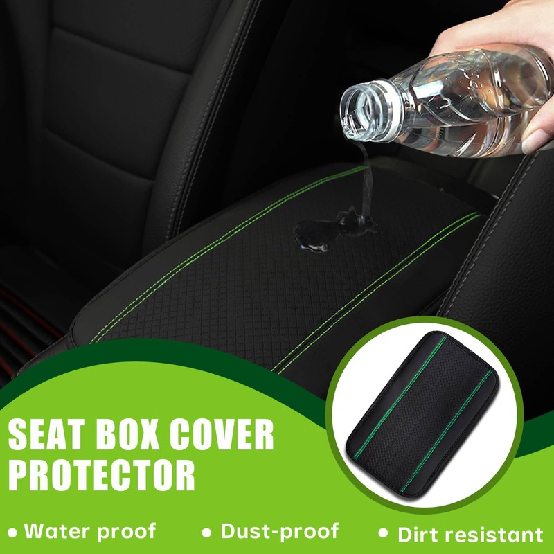 Piburth Car Center Console Armrest Pad, 12.6X 7.2 Inch PU
