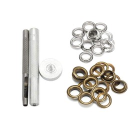 23 Pieces 5 mm Eyelet Pliers Set Eyelet Tool Tarpaulin Eyelets Grommet Tool Kit for Curtains Canvas Fabric Leather Clothing Shoes DIY Craft