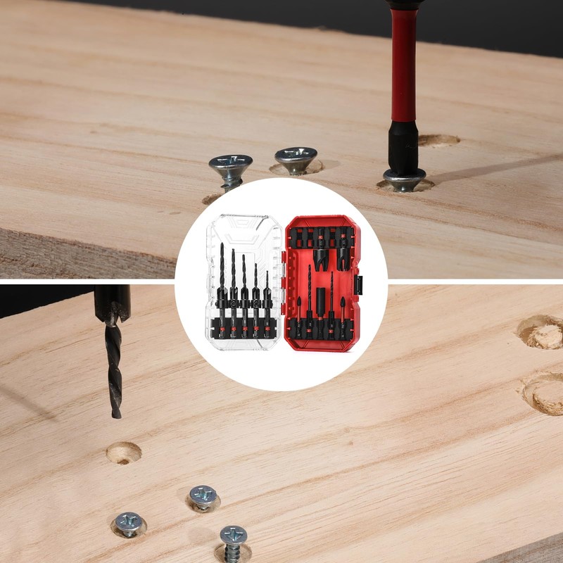Mayouko Countersink Drill Bit Set, 15 PCS Tapered Drill Bits