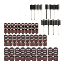 102 Pieces Rotary Sanding Ring with 90 Pieces Sand Ring and 12 Pieces Sand Drum for Dremel Rotary Tool