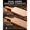 Leather Strop for Knife Sharpening: Double-Sided Genuine Cowhide Stropping Block