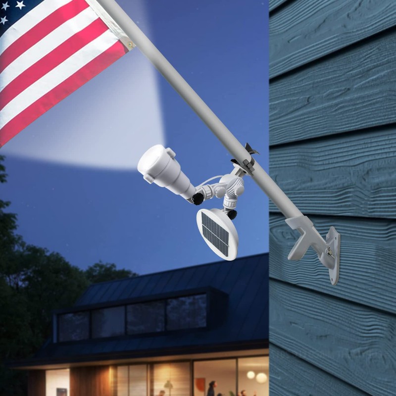 Solar Flag Pole Light, Flagpole Light Solar Powered, Super Bright