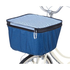 Charist Pluuibe Knit 2 Tier Front Basket Cover, Navy Border