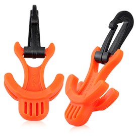 OVOVFANY Scuba Octo Plug, 2Pack Diving Regulator Octopus Retainer Mouthpiece Holder with Black Plastic Clip (Orange)