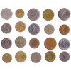 20 random coins from different countries in Asia, Afroasia, Eurasia