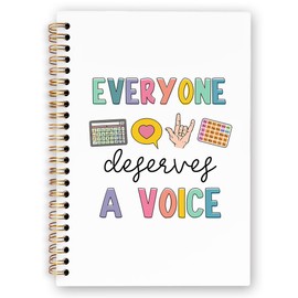 dvhdajed Everyone Deserves a Voice Mental Health Journaling Notebooks, Therapy Therapist Journal Spiral Notebook for Women, Mental Health Pathologist Office School Supplies Gifts, 5.5x8.3 In