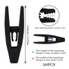 Andiker Pack of 20 Clothes Pegs, Plastic Towel Clips, Black
