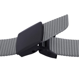 Sportmusies Women's Nylon Webbing Military Style Tactical Duty Belt with Plastic Buckle, Grey