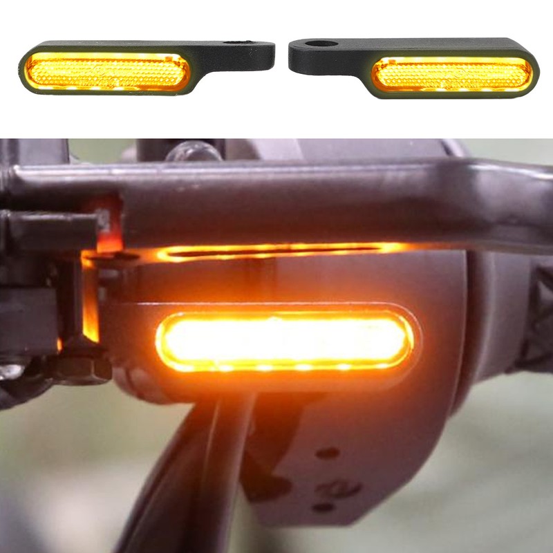 1 Pair Motorcycle LED Turn Signal Running Lights Retro Style