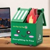 FLCCTMZ Dumpster Fire Pencil Holder, Fun Desk Accessories Set with