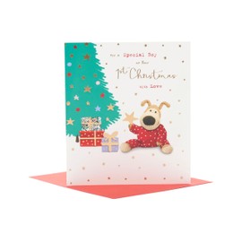 Boofle Baby Boys 1st Christmas Card - Cute Design