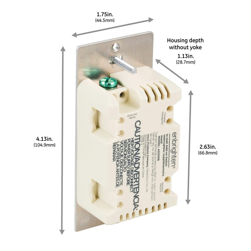 Enbrighten Almond Add QuickFit and SimpleWire, Z-Wave/Zigbee Smart Lighting Controls,